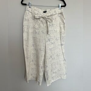 Beau/Dawson wide leg linen capri pants Size L